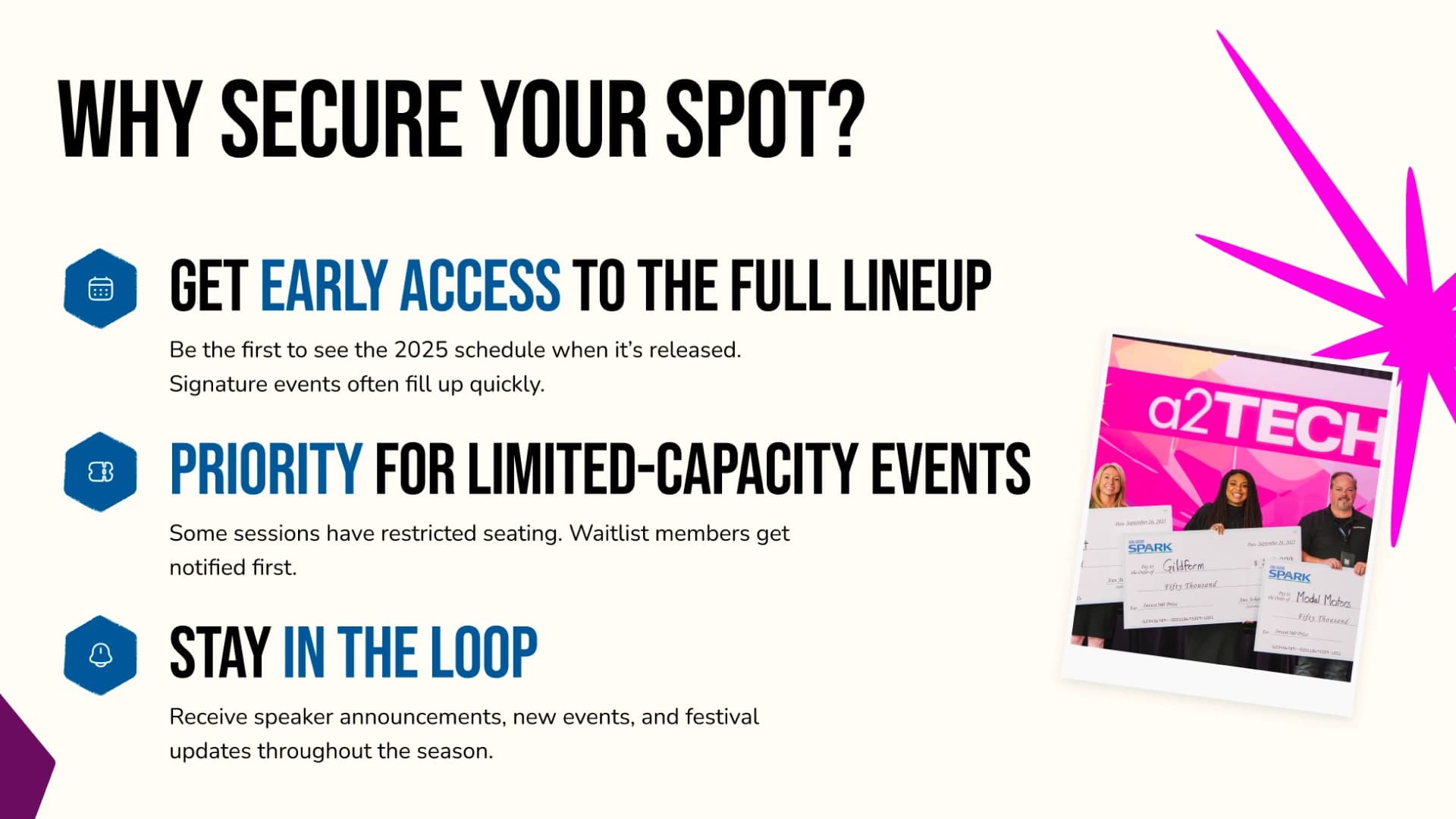 Save Your Spot funnel driving early commitments before ticket sales — image 1